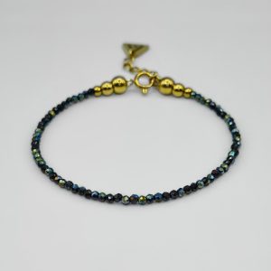 Fine Bead Bracelet<span> - </span>Black/Gold