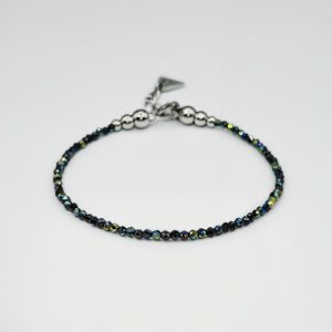 Fine Bead Bracelet<span> - </span>Black/Silver