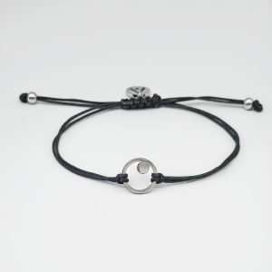 Classic Sliding Knot Bracelet<span> - </span>Black/Silver