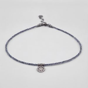 Fine Mini Sun Necklace<span> - </span>Sky/Silver