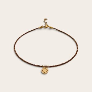 Fine Mini Sun Necklace<span> - </span>Sand/Gold