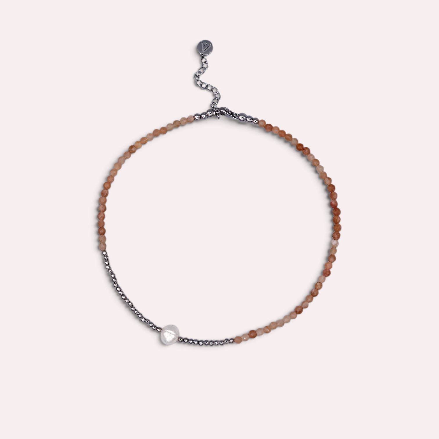 Sunstone Single Pearl Necklace - Image 2