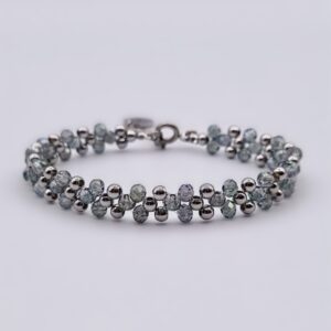 Axis Bracelet<span> - </span>Teal/Silver