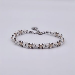 Bloom Bracelet<span> - </span>Nude/Silver